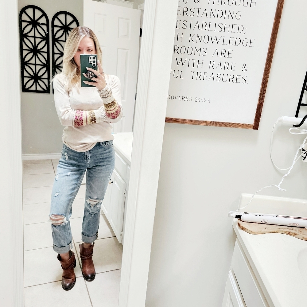 VERVET BY FLYING MONKEY Boyfriend Jeans Plus Size 16W Dreamland LAST PAIR - Picture 12 of 13